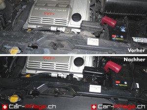 Motor und Unterbodenwaschen vor MFK