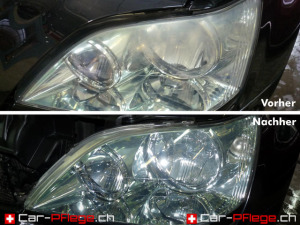 Politur Für Scheinwerfer (vorher, nachher)